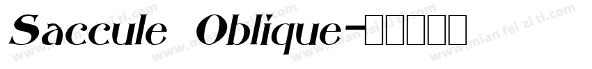 Saccule Oblique字体转换